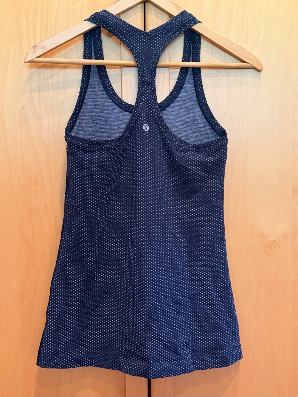 Lululemon Women’s Navy Polka Dot Racerback Tank Top